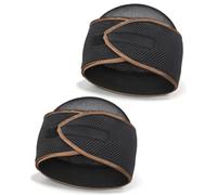 FocusCare 2 in 1 Anti-slip Hair Wrap for Sleep: Mesh Durag Cap for Short Hair, Adjustable, Black - Pack of 2, One Size