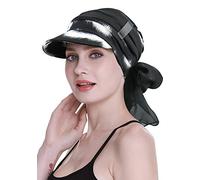 FocusCare Chemo Hats for Women Hair Loss Bamboo Viscose Black White