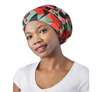 FocusCare Satin Sleep Cap,Silk Lined Extra Large Black Women Natural Hair Bed Bonnet