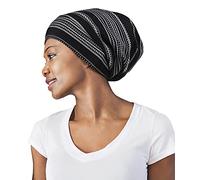 FocusCare Sleeping Hat,Frizzy Hair Protecting Long Tail Gifts for Women Summer Black White