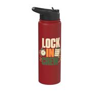 Focused Crew Productivity Stopwatch Checklist Stainless Steel Insulated Water Bottle