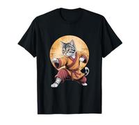 Focused Kung Fu Cat Outfit for Inner Strength T-Shirt