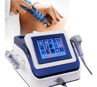 Focused Shockwave Therapy Machine,0.5-8 Bar Shockwave Therapy Device Pain Relief,Muscle Pain Relief Massager with 5 Massage Heads and Handle Cord,Blue