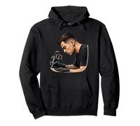 Focused Tattoo Artist At Work Artwork Pullover Hoodie