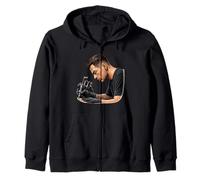 Focused Tattoo Artist At Work Artwork Zip Hoodie