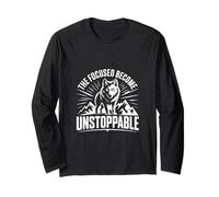Focused Wolf Discipline Mindset Men Long Sleeve T-Shirt