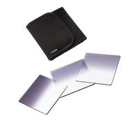 FocusFoto 4x4 Neutral Density Gradual ND ND2+ND4+ND8 Filter+Protector Case Kit for Matte Box Filter Tray Holder