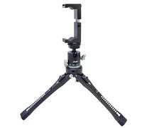 FocusFoto Aluminum Mini Desktop Tripod with 360° Ball Head & Universal Phone Adapter KIT for Mirrorless Camera - for Vlogging, Product Photography, and Live Streaming
