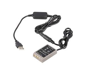 FocusFoto Full Decoded BLS-1 BLS-5 BLS-50 Dummy Battery DC Coupler with USB Cable for Olympus OM-D E-M10 Mark II III IV Pen E-PL9 E-PL8 E-PL7 E-PL6 E-P3 E-P2 E-PM3 Camera Battery Power Bank