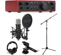 Focusrite Scarlett 2i2 4th Gen USB Audio Interface and NT1 Microphone Vocal Recording Bundle