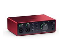 Focusrite Scarlett 4i4 4th Gen USB-C Audio Interface | 4-In 4-Out, 2 Mic Preamps, 2 Hi-Z Inputs, 4 Line Inputs, MIDI In/Out, Auto Gain, Clip Safe, Air Modes, 24-Bit/192kHz