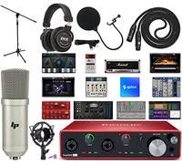 Focusrite Scarlett 4i4 4x4 USB Audio Interface Full Studio Bundle with Creative Music Production Software Kit