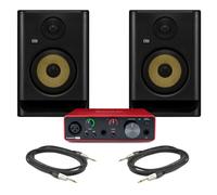 Focusrite Scarlett Solo (3rd Gen) and KRK ROKIT RP5 G5 Studio Monitor Bundle
