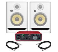 Focusrite Scarlett Solo (3rd Gen) and KRK Rokit RP5 Studio Monitors White