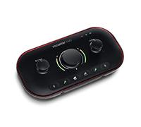 Focusrite Vocaster Two - Podcasting Interface for Recording Host and Guest. Two Mic Inputs and Two Head-phone Outputs, with Auto Gain, Enhance, and Mute. Small, Lightweight, and Powered by Computer.