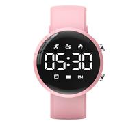 Focwony Kids Fitness Tracker Watch, Digital Steps Counter, Boys Girls Waterproof Wristwatch with Step Counting/Distance/Calories/Stopwatch/Alarm Clock, Great Xmas Gift for Children Teens (Pink)