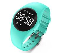 Focwony Led Digital Pedometer Watch, Digital Steps Tracker, Non-Bluetooth, Vibrating Alarm Clock, Stopwatch, Great Gift for kids Children Teens Girls Boys Women (Green)