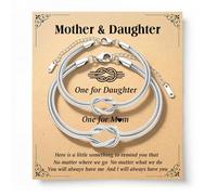 Focxoio 2 Pcs Mother Daughter Bracelets Matching Love Knot Infinity Jewellery Set Gifts For Mum Mothers Day Birthday Christmas Presents From Daughter
