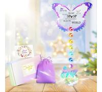 Focxoio Gifts for Mum from Daughter Son Crystal Butterfly SunCatchers, Best Mom Presents for Mum on Her Birthday Christmas, Unique Gifts Idea for Mothers Day