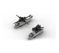 FOD-Class Aircraft Carrier Accessories Building Blocks, 1:300 Scale MOC-191434 Military-Themed Assembly Kit, Perfect for MOC-192566, 652 PCS