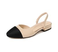 Fodalob Ladies Sandals- Womens Roman Ankle Strap Cage Closed Toe Flat Sandals Ankle Strap Flats Shoes (Color : 2cm Heel, Size : 6.5 UK)