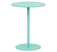Fodalob Metal Pub and Bar Table, Round Top Standing Circular Cocktail Table for Living Room, Kitchen(Blue,70x72cm)