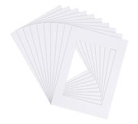 Fodlon 10pcs Picture Mounts 8 x 6, Cardboard Photo Mount for Frames, White Card Mounts for 6 x 4 Prints, Picture Frame Inserts Mounts to Fit 6 x 4 Image