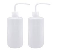 Fodlon 2 Pack 500ml Plant Flower Succulent Watering Bottle, Plastic Squeeze Bottle, Safety Wash Bottle, Small Indoor Watering Can with Curved Nozzle