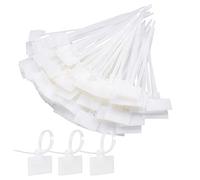 Fodlon 200 x White Plastic Cable Ties for School, Garden, Office, Wall, Car
