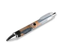 FodPand 1 PCS Refillable Black Cool Cat And Dog Ballpoint Pens 0.5mm Fine Point Smooth Writing Quick-Dry Liquid Ink Comfort Grip Retractable & Pocket-Sized for Journaling Notetaking Sketching
