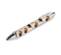 FodPand 1 PCS Refillable Black Dog Ballpoint Pens 0.5mm Fine Point Smooth Writing Quick-Dry Liquid Ink Comfort Grip Retractable & Pocket-Sized for Journaling Notetaking Sketching