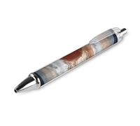 FodPand 1 PCS Refillable Black Jupiter Great Red Spot Ballpoint Pens 0.5mm Fine Point Smooth Writing Quick-Dry Liquid Ink Comfort Grip Retractable & Pocket-Sized for Journaling Notetaking Sketching