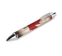 FodPand 1 PCS Refillable Black Retro Canada Flag Ballpoint Pens 0.5mm Fine Point Smooth Writing Quick-Dry Liquid Ink Comfort Grip Retractable & Pocket-Sized for Journaling Notetaking Sketching
