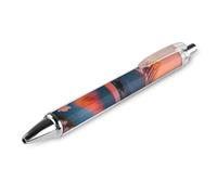 FodPand 1 PCS Refillable Black Sunset Fuji Reflection Ballpoint Pens 0.5mm Fine Point Smooth Writing Quick-Dry Liquid Ink Comfort Grip Retractable & Pocket-Sized for Journaling Notetaking Sketching