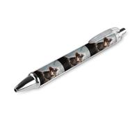 FodPand 1 PCS Retractable Liquid Ink Cute Monkey Rollerball Pens 0.5mm Fine Point Smooth Writing Gel Pens with Ergonomic Comfort Grip Quick-Dry Smudge-Free Black Ink Refillable Office Writing Pen