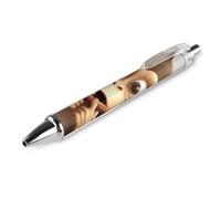 FodPand 1 PCS Retractable Liquid Ink Silent Monkey Rollerball Pens 0.5mm Fine Point Smooth Writing Gel Pens with Ergonomic Comfort Grip Quick-Dry Smudge-Free Black Ink Refillable Office Writing Pen