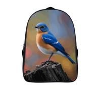 FodPand 16 Inch Eastern Bluebird Laptop Backpack for Men Women Waterproof Lightweight Travel Backpack Commuter Bag Large Capacity Casual Daypack for Business Trip & Outdoor