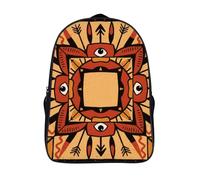 FodPand 16-Inch Laptop Backpack Water-Resistant Boho Mandala Daypack Lightweight Casual Rucksack for Travel Commuter Hiking Camping Outdoor Activities-Black