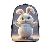 FodPand 16-Inch Laptop Backpack Water-Resistant Hug Bunny Daypack Lightweight Casual Rucksack for Travel Commuter Hiking Camping Outdoor Activities-Black