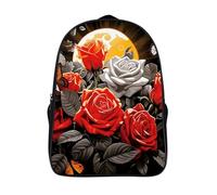 FodPand 16-Inch Laptop Backpack Water-Resistant Sun-Soaked Colors Daypack Lightweight Casual Rucksack for Travel Commuter Hiking Camping Outdoor Activities-Black