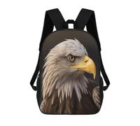 FodPand 17-Inch Laptop Backpack Water-Resistant Bald Eagle Daypack with Shoulder Strap Lightweight Casual Rucksack for Travel Commuter Hiking Outdoor Activities 20l Black