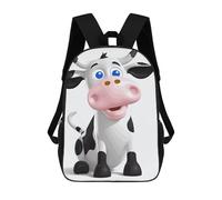 FodPand 17-Inch Laptop Backpack Water-Resistant Cartoon Milk Cow Daypack with Shoulder Strap Lightweight Casual Rucksack for Travel Commuter Hiking Outdoor Activities 20l Black