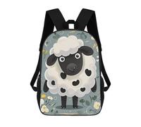 FodPand 17-Inch Laptop Backpack Water-Resistant Cartoon Sheep Daypack with Shoulder Strap Lightweight Casual Rucksack for Travel Commuter Hiking Outdoor Activities 20l Black