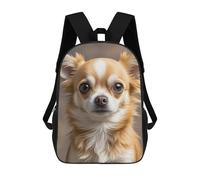 FodPand 17-Inch Laptop Backpack Water-Resistant Cute Chihuahua Daypack with Shoulder Strap Lightweight Casual Rucksack for Travel Commuter Hiking Outdoor Activities 20l Black