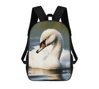 FodPand 17-Inch Laptop Backpack Water-Resistant Cute Little Swan Daypack with Shoulder Strap Lightweight Casual Rucksack for Travel Commuter Hiking Outdoor Activities 20l Black