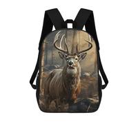 FodPand 17-Inch Laptop Backpack Water-Resistant Deer Hunting Season Daypack with Shoulder Strap Lightweight Casual Rucksack for Travel Commuter Hiking Outdoor Activities 20l Black