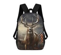 FodPand 17-Inch Laptop Backpack Water-Resistant Deer Hunting Season Daypack with Shoulder Strap Lightweight Casual Rucksack for Travel Commuter Hiking Outdoor Activities 20l Black
