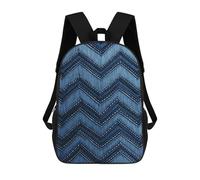 FodPand 17-Inch Laptop Backpack Water-Resistant Gradient Blue Denim Daypack with Shoulder Strap Lightweight Casual Rucksack for Travel Commuter Hiking Outdoor Activities 20l Black