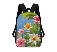 FodPand 17-Inch Laptop Backpack Water-Resistant Hawaii Flowers Daypack with Shoulder Strap Lightweight Casual Rucksack for Travel Commuter Hiking Outdoor Activities 20l Black