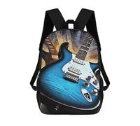FodPand 17-Inch Laptop Backpack Water-Resistant Magic Electric Guitar Music Daypack with Shoulder Strap Lightweight Casual Rucksack for Travel Commuter Hiking Outdoor Activities 20l Black
